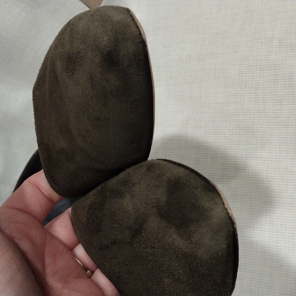 Vince Dark Green Nina D'orsay Suede Flats Women's Sz 7.5-Casual Academia Career - Picture 10 of 10